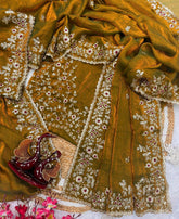 Frendy Chiffon Sequins Embroidery Work Saree